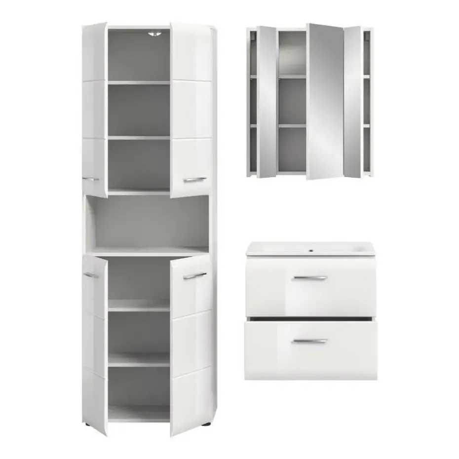 Hioshop Ice badkamer I55 wit hoogglans- wit