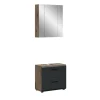 Hioshop Ice badkamer I9 zwart mat- eiken decor