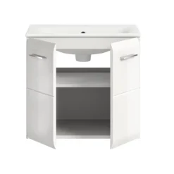 Hioshop Ice wastafel inclusief was 2 deuren wit hoogglans- wit