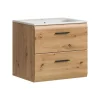 Hioshop Ice wastafel inclusief was 2 lades eiken decor