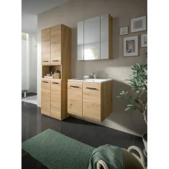 Hioshop Ice wastafel inclusief was 2 deuren eiken decor