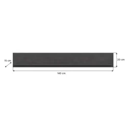 Hioshop Jam wandkast wandplank 1 plank eiken decor