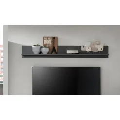 Hioshop Jam wandkast wandplank 1 plank eiken decor