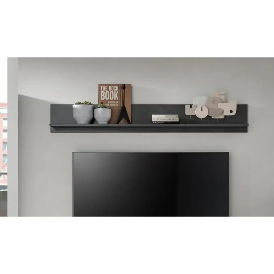 Hioshop Jam wandkast wandplank 1 plank eiken decor