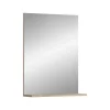 Hioshop Lambada spiegel bad 1 deur- 1 plank wit hoogglans- eiken decor