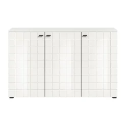 Hioshop Monte dressoir 3 deuren wit hoogglans
