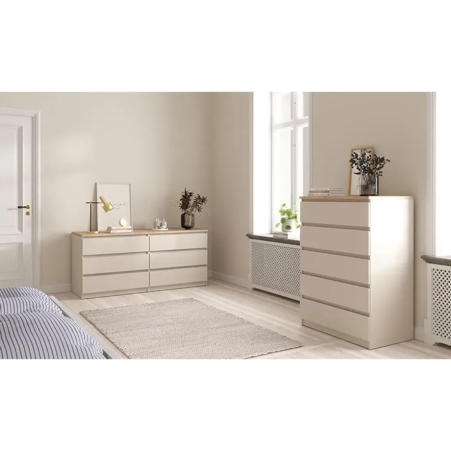 Hioshop Naia ladekast 5 lades eikdecor