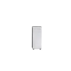 Hioshop NanoBad badkamerkast 1 deur- 1 legplank betonsteen decor- wit