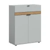 Hioshop Naro schoenenkast 2 deuren- 1 lade grijs
