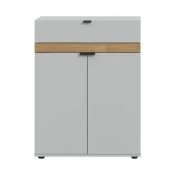 Hioshop Naro schoenenkast 2 deuren- 1 lade grijs