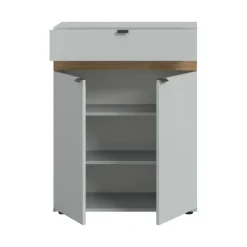 Hioshop Naro schoenenkast 2 deuren- 1 lade grijs