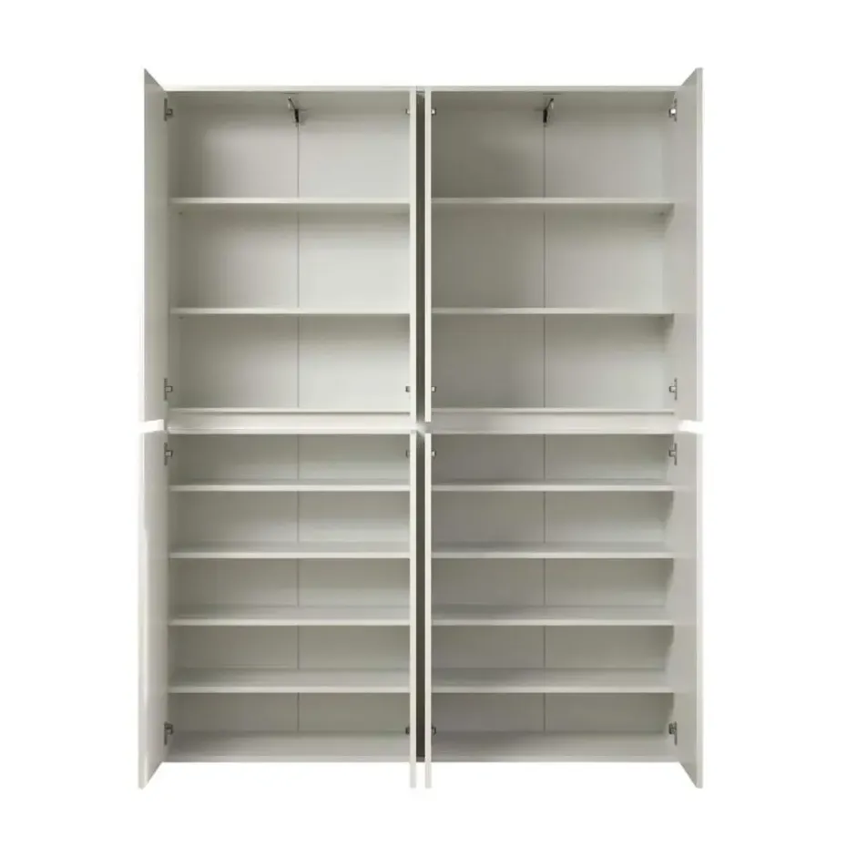 Hioshop Nevada kledingkast 8 deuren wit