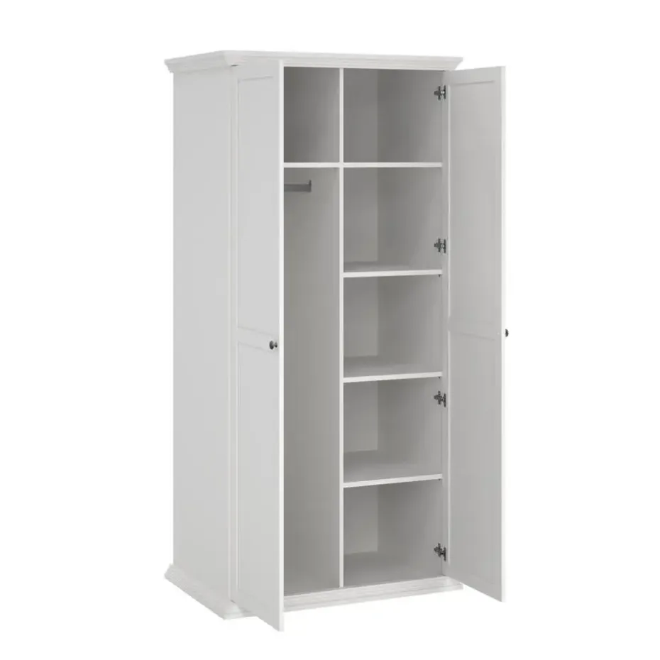 Hioshop North kledingkast 2 deuren wit