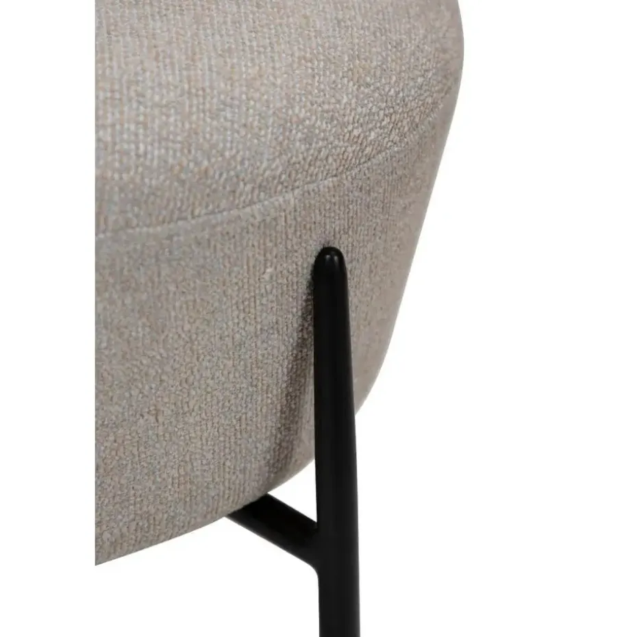 Hioshop Orbit Dan-Form poef bouclé lichtgrijs