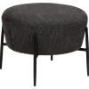 Hioshop Orbit Dan-Form poef bouclé zwart