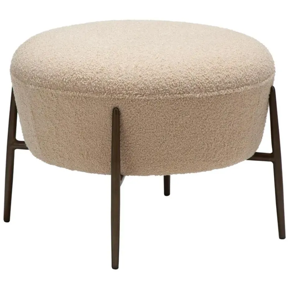 Hioshop Orbit Dan-Form poef bouclé offwhite