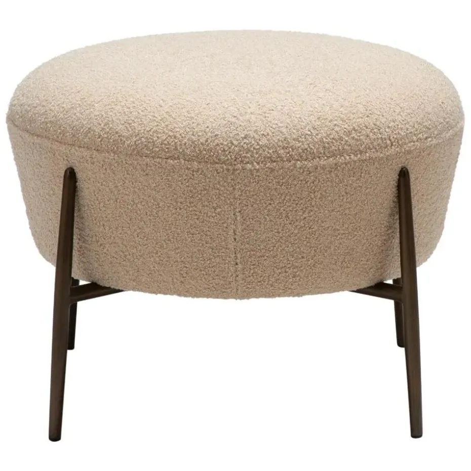 Hioshop Orbit Dan-Form poef bouclé offwhite