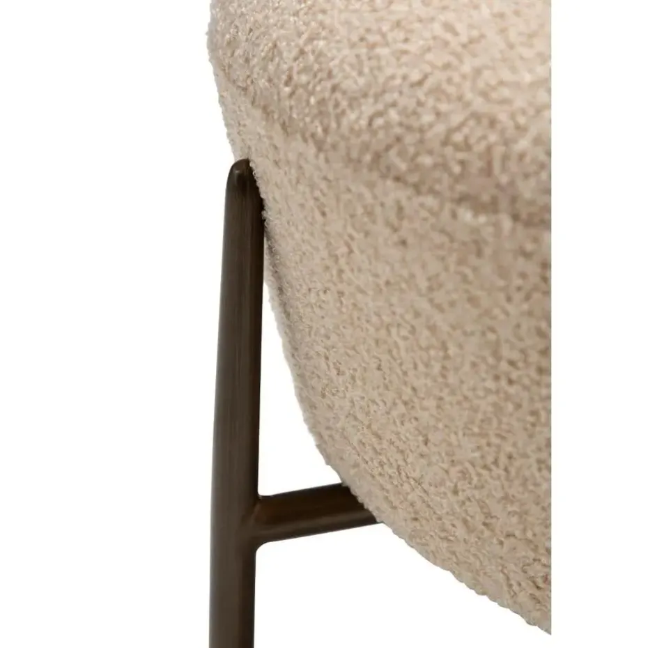 Hioshop Orbit Dan-Form poef bouclé offwhite