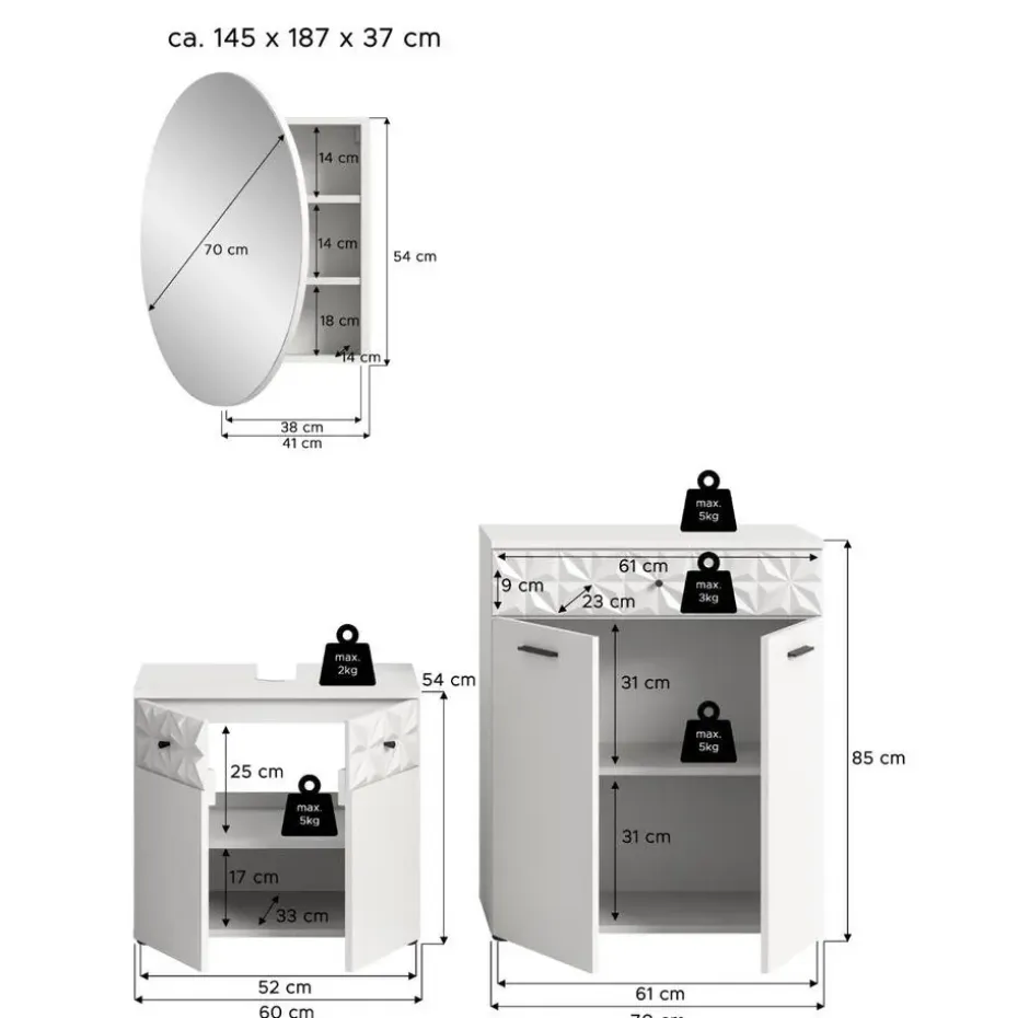 Hioshop Prisma badkamer P8 wit