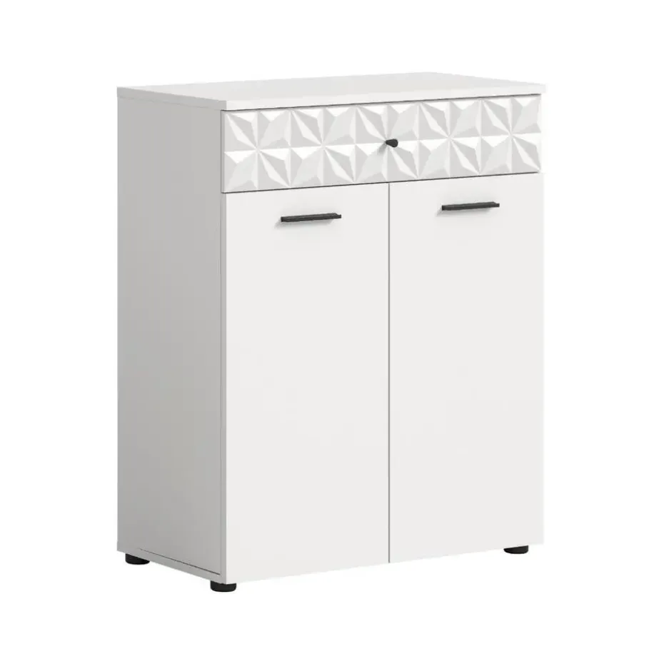 Hioshop Prisma badkamerkast 2 deuren- 1 lade wit