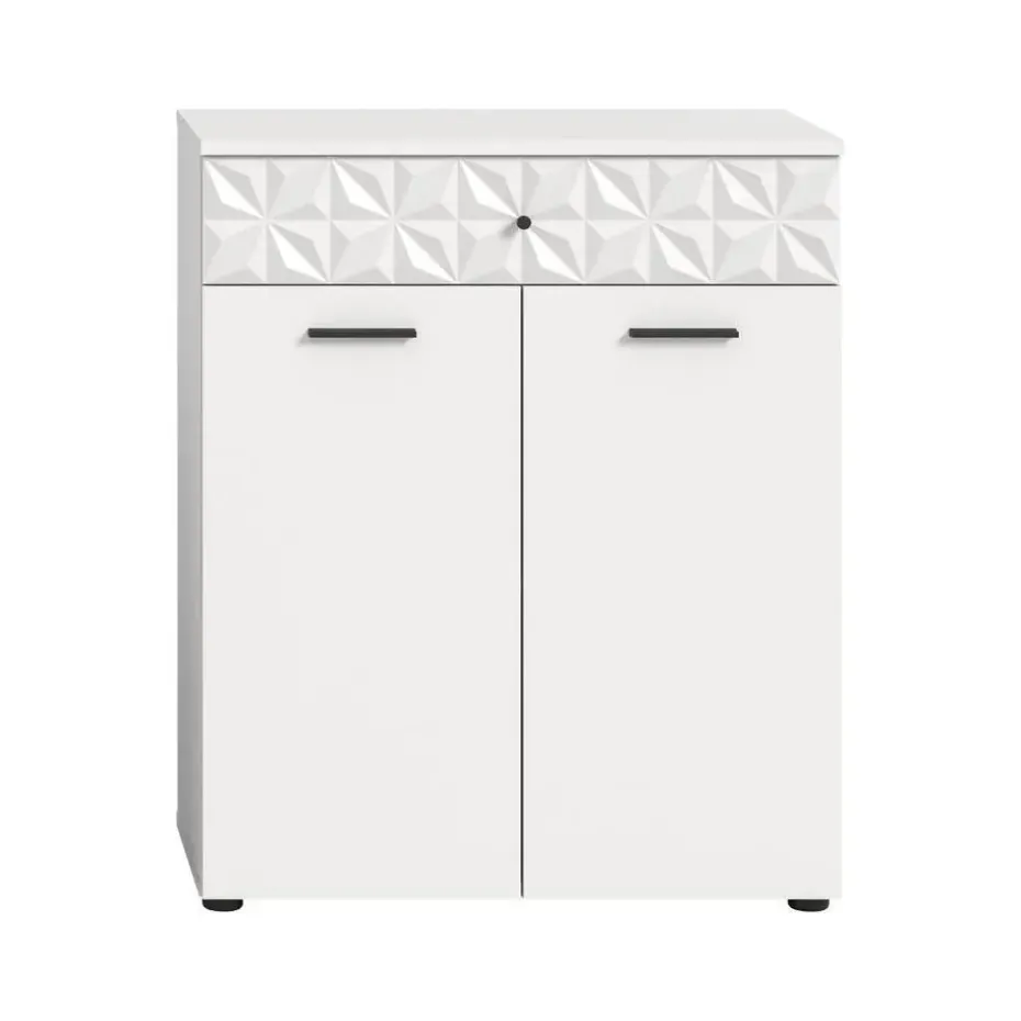 Hioshop Prisma badkamerkast 2 deuren- 1 lade wit
