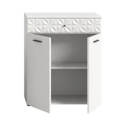 Hioshop Prisma badkamerkast 2 deuren- 1 lade wit