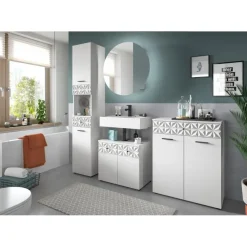 Hioshop Prisma badkamerkast 2 deuren- 1 lade wit