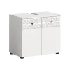Hioshop Prisma wastafel 2 deuren wit