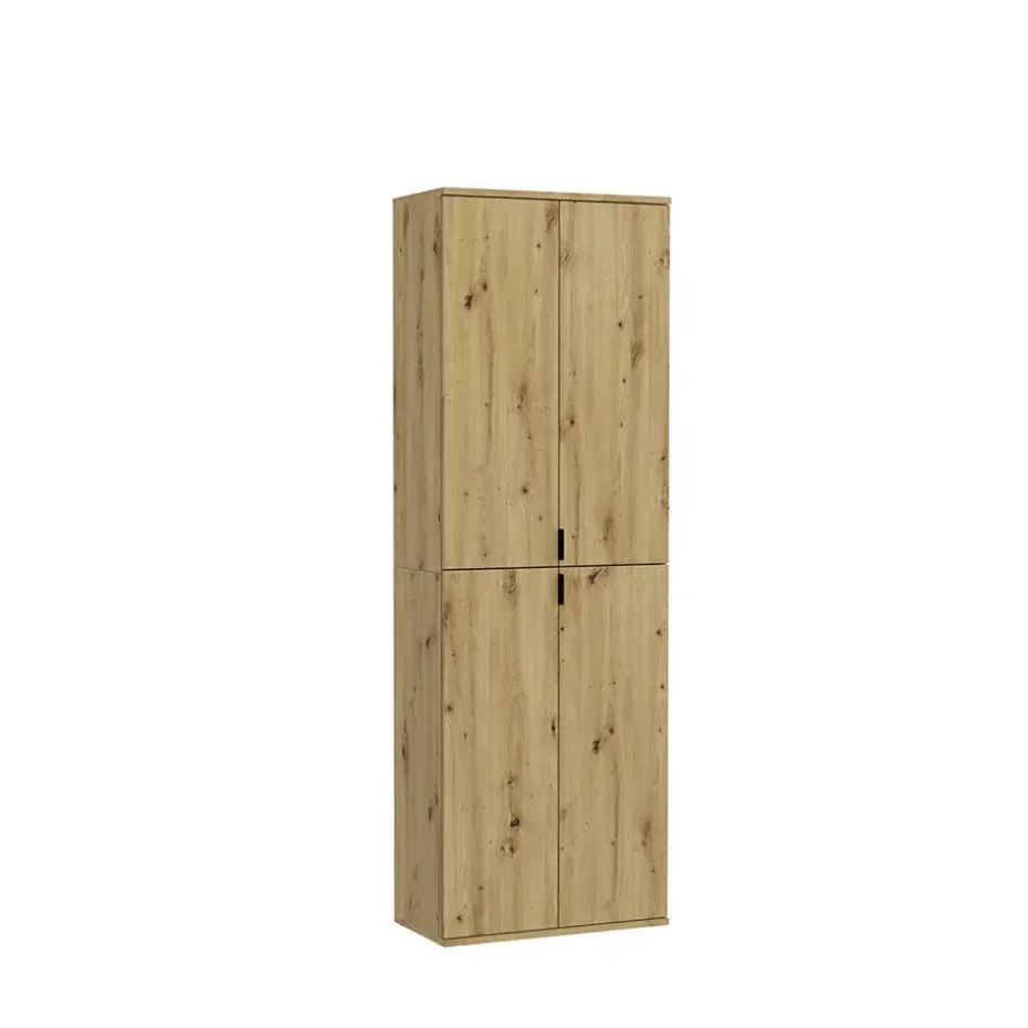 Hioshop ProjektX kledingkast 4 deuren eiken decor