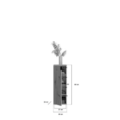 Hioshop ProjektX kommode 1 deur eiken decor