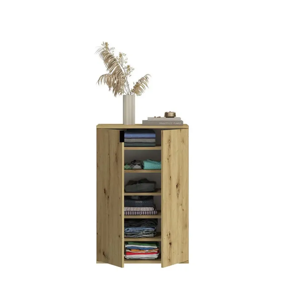 Hioshop ProjektX kommode 2+2 deuren 4 deuren eiken decor