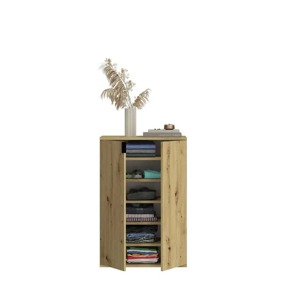 Hioshop ProjektX kommode 2+1 deuren 3 deuren eiken decor