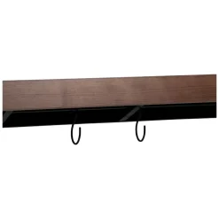 Hioshop Protopia Dan-Form wandplank met haken 9 haken fineer walnoot