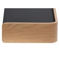 Hioshop Protopia Dan-Form wandplank met haken 9 haken fineer eik
