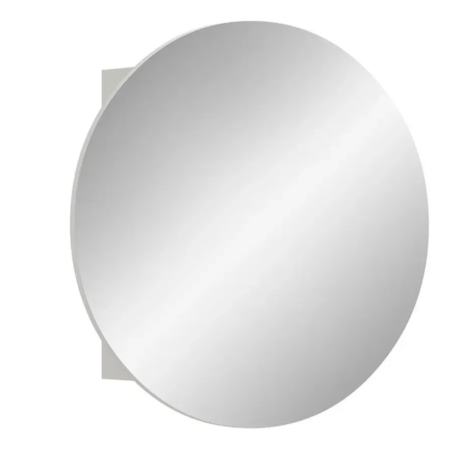 Hioshop Riff spiegelkast Ø70 cm 1 deur wit