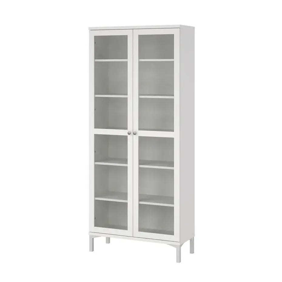 Hioshop Roma vitrinekast 2 deuren wit