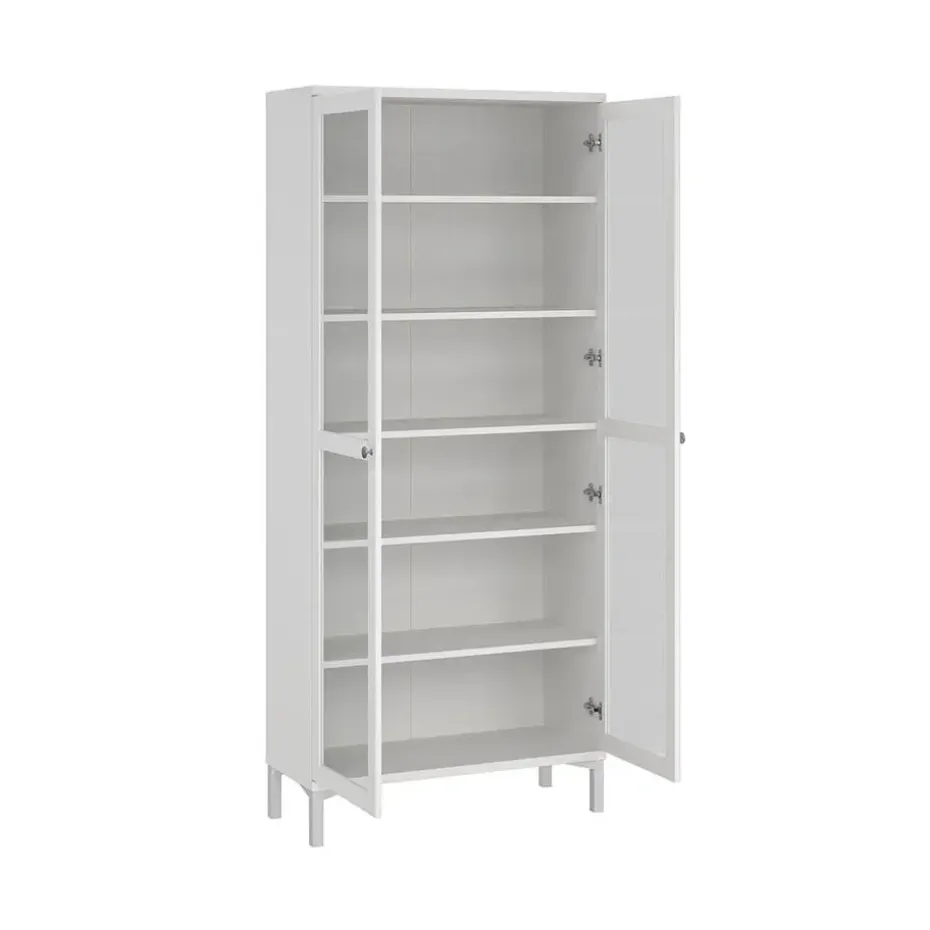 Hioshop Roma vitrinekast 2 deuren wit