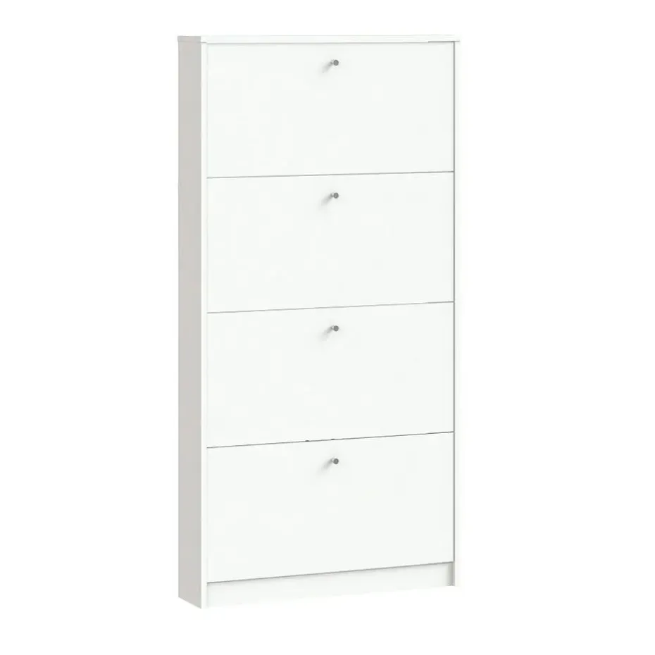 Hioshop Schoenenkast wit mat 75x148x17 cm Escape