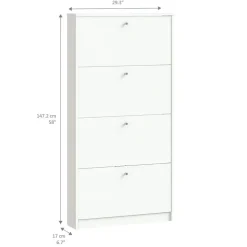 Hioshop Schoenenkast wit mat 75x148x17 cm Escape