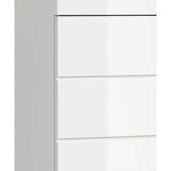 Hioshop Scout badkamerkast 1 deur- 1 lade wit hoogglans- wit