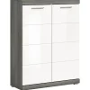 Hioshop Scout schoenenkast 2 deuren wit hoogglans