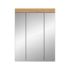 Hioshop Scout spiegelkast 3 spiegeldeuren salvie decor- eiken decor