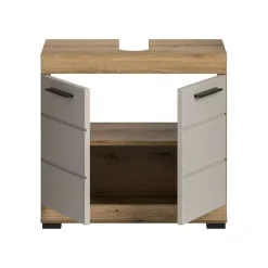 Hioshop Scout wastafel 2 deuren kasjmier decor mat- eiken decor
