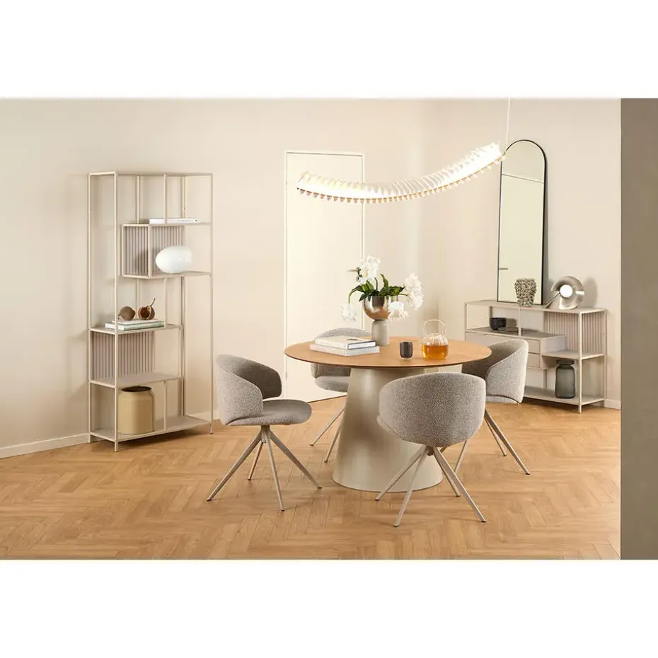 Hioshop Sea wandkast 2 lades 3 planken grijs