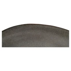 Hioshop Selma Lunchbord keramiek set van 4 grijs- bruin