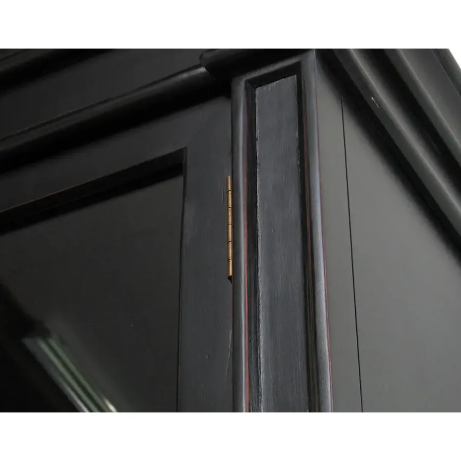 Hioshop Servieskast Mozart zwart dressoir met opzet