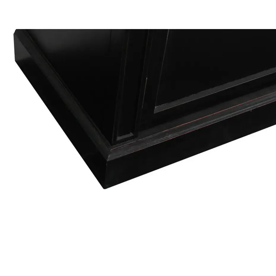 Hioshop Servieskast Mozart zwart dressoir met opzet