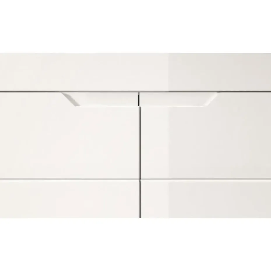 Hioshop Solero kledingkast 1 deur- 1 spiegeldeur wit hoogglans- wit