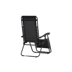 Hioshop Vulcano ligstoel zwart