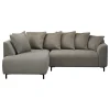 Hoekbank Elsa links - stof Eden - taupe